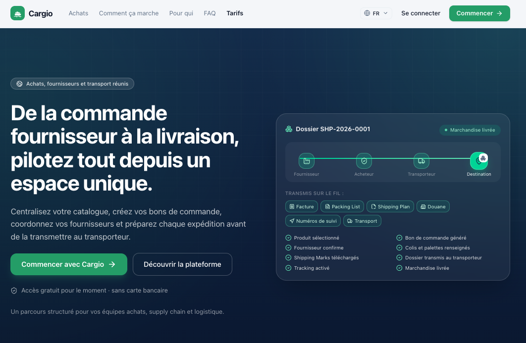 Interface Cargio